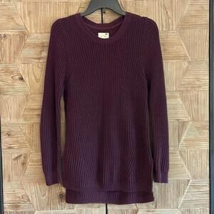 LA Hearts Women's Crew Neck Pullover Sweater Burgundy Size XS